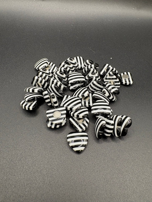 Mini Black and White Hearts Fichas Bundle